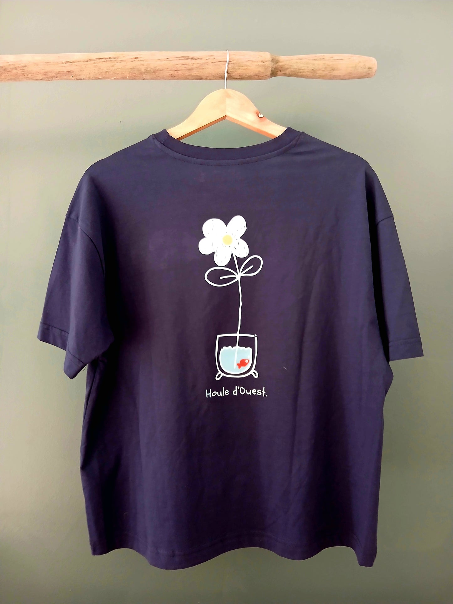 T-shirt oversize "Fish flower"