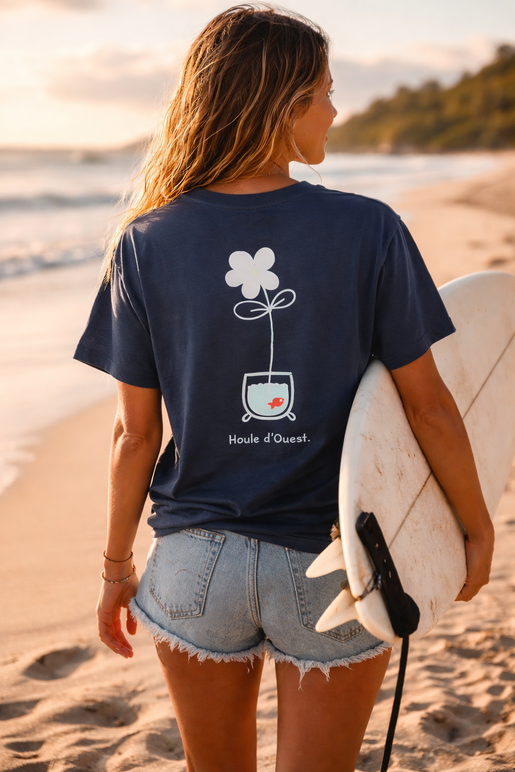 T-shirt oversize "Fish flower"